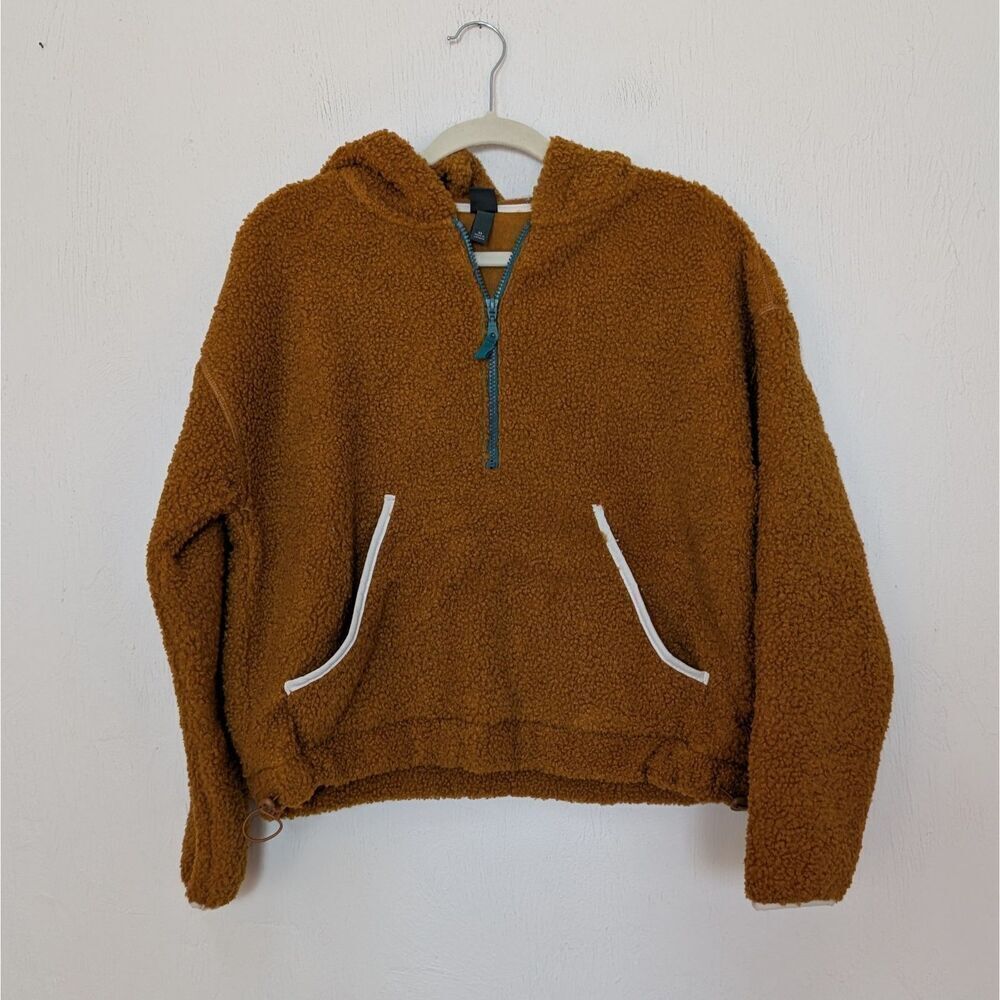 Wild Fable - Women's Size XS Half-Zip Sherpa Anorak Jacket - Rust Color NEW